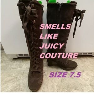 Juicy smells like Couture brown lace-up boot 7 1/2